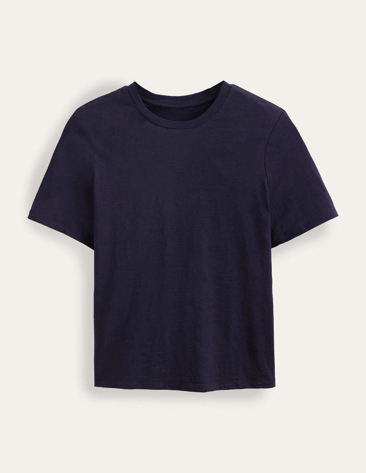 Cotton Crew Neck T-Shirt-Navy