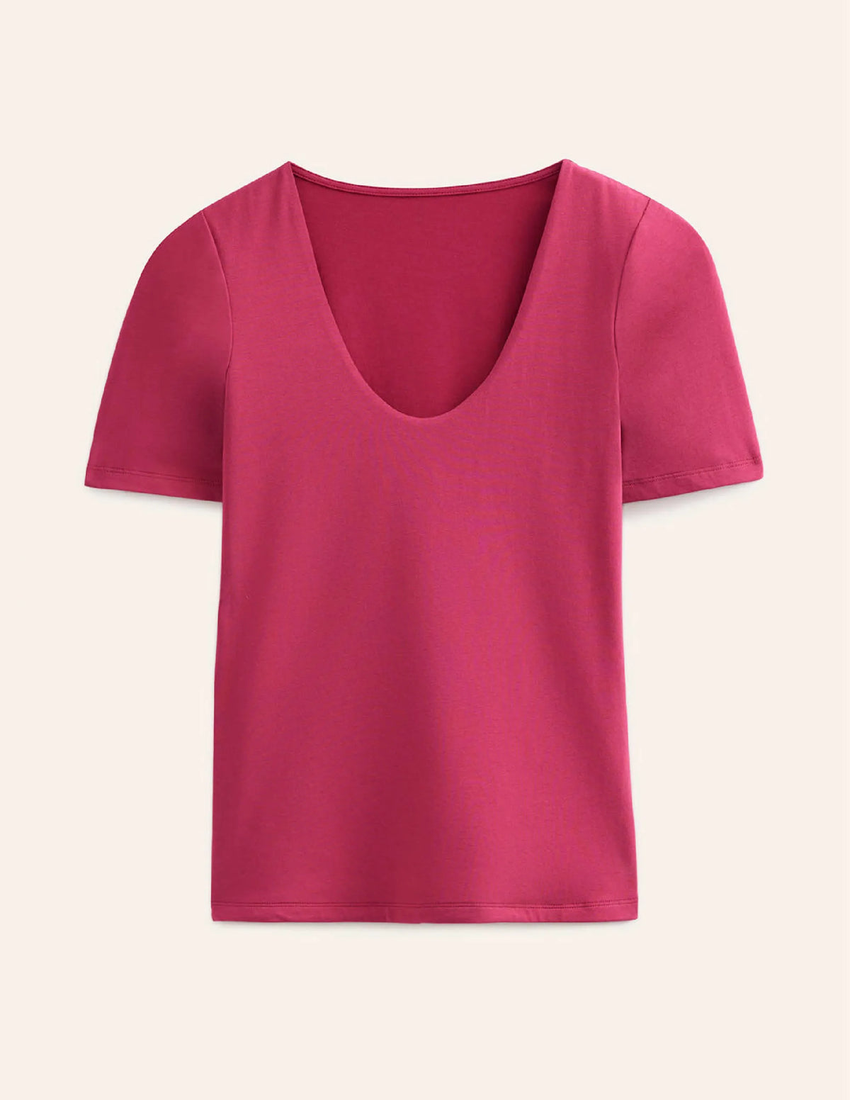 Double Layer Short Sleeve Top-Warm Cranberry