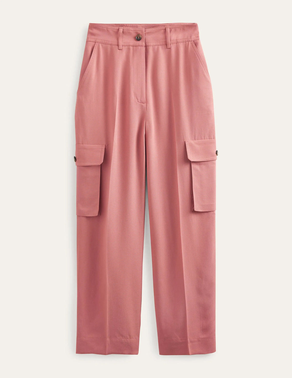 Tencel Cargo Pants-Dusty Rose