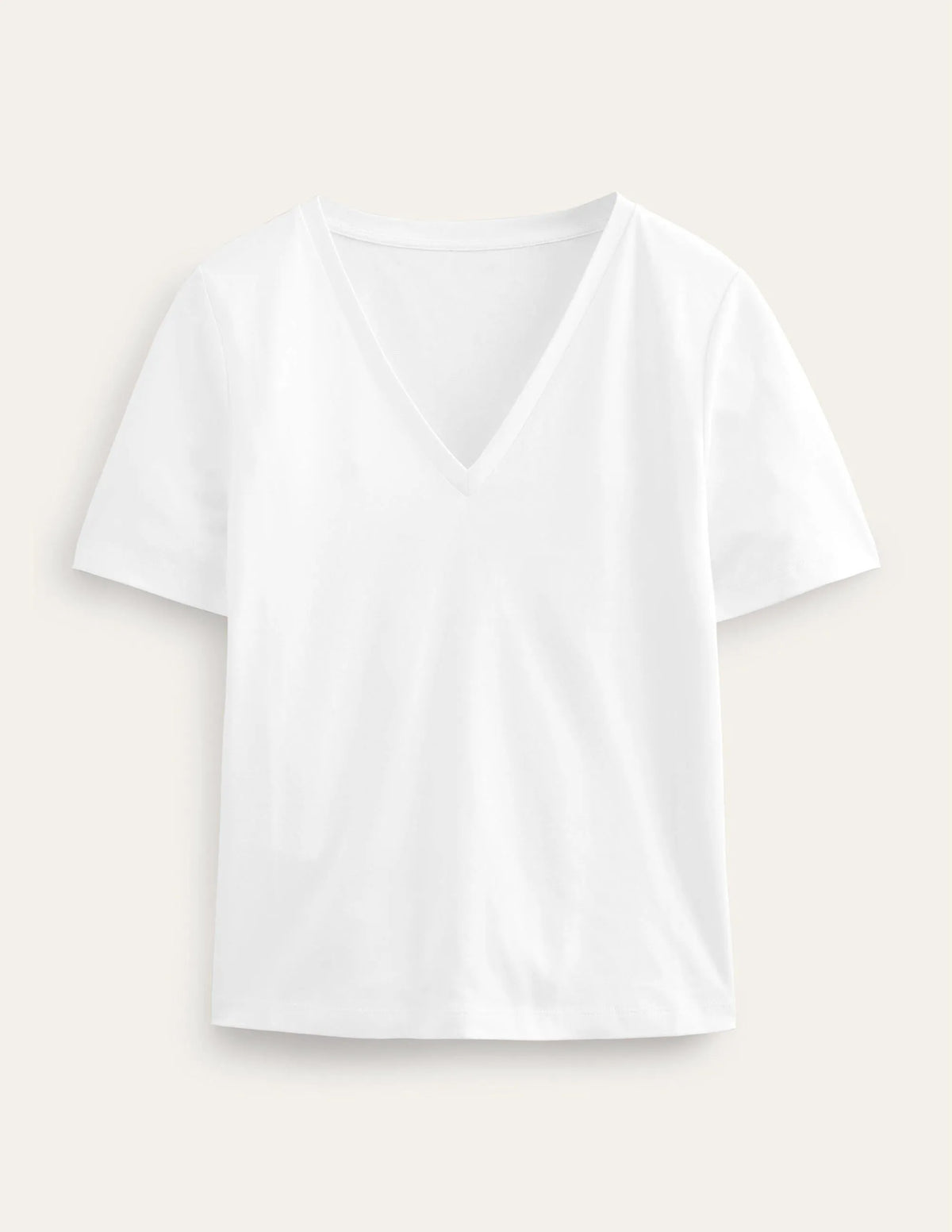 Perfect V-Neck T-Shirt-White
