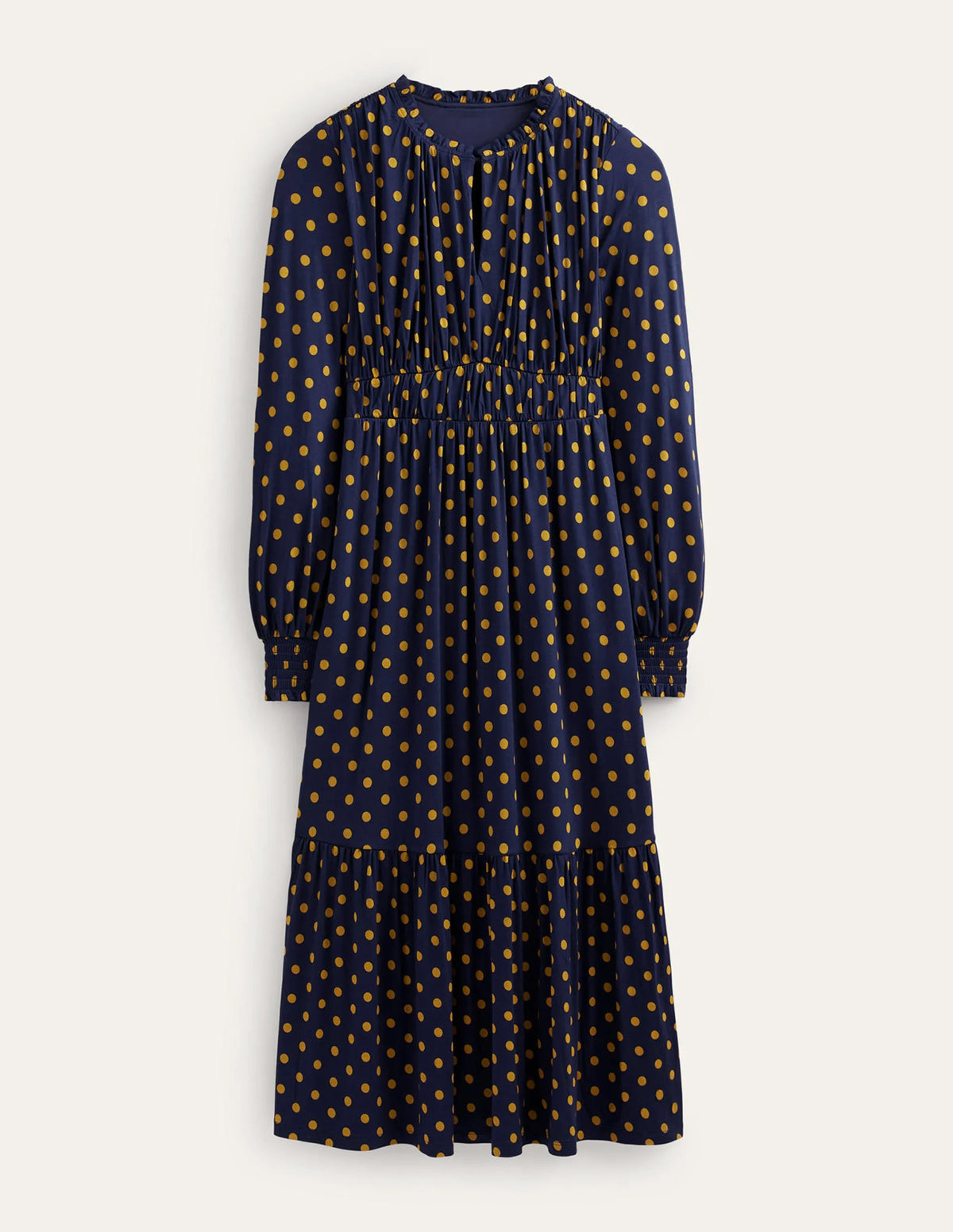 Rosanna Long Sleeve Tea Dress-French Navy, Spot