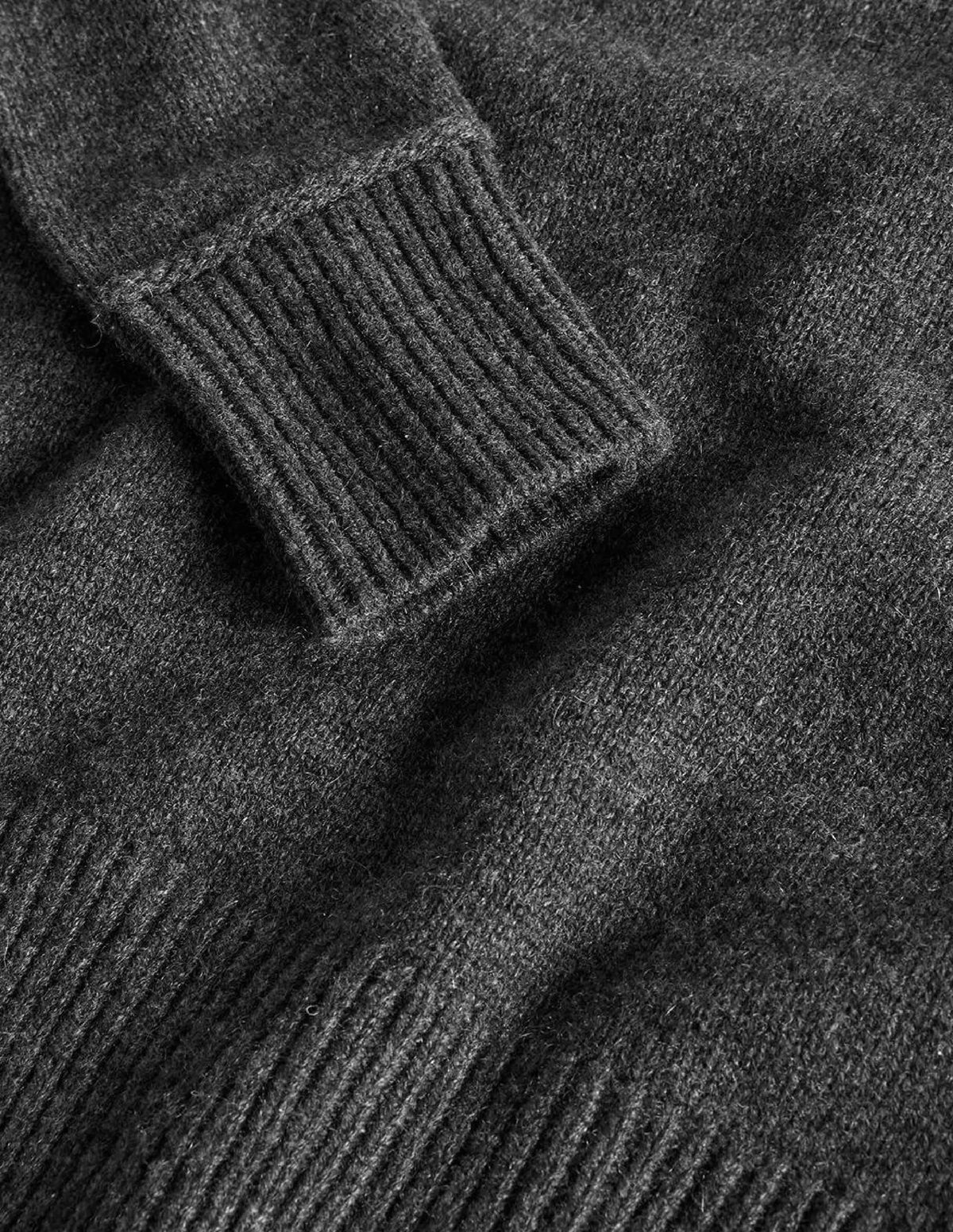 Lofty Cashmere Sweater-Charcoal Melange