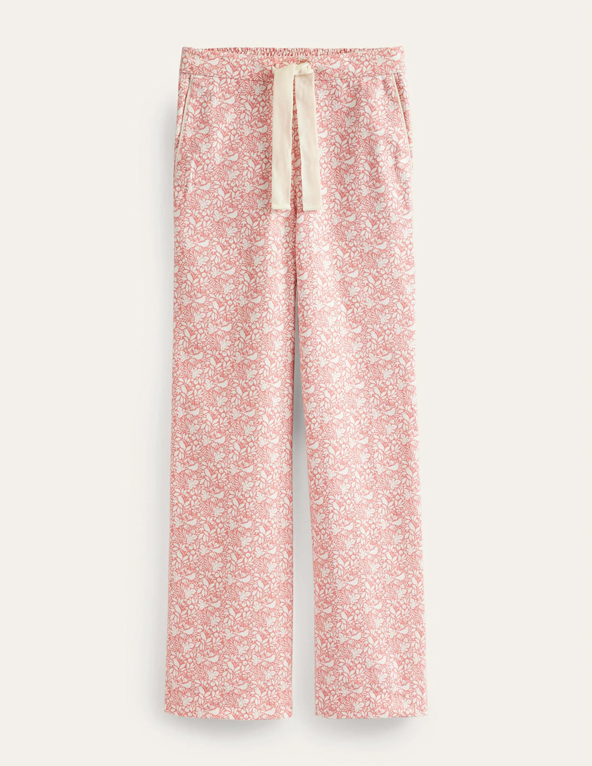 Brushed Cotton Pajama Pants-Rosette Blush, Forest Meadow