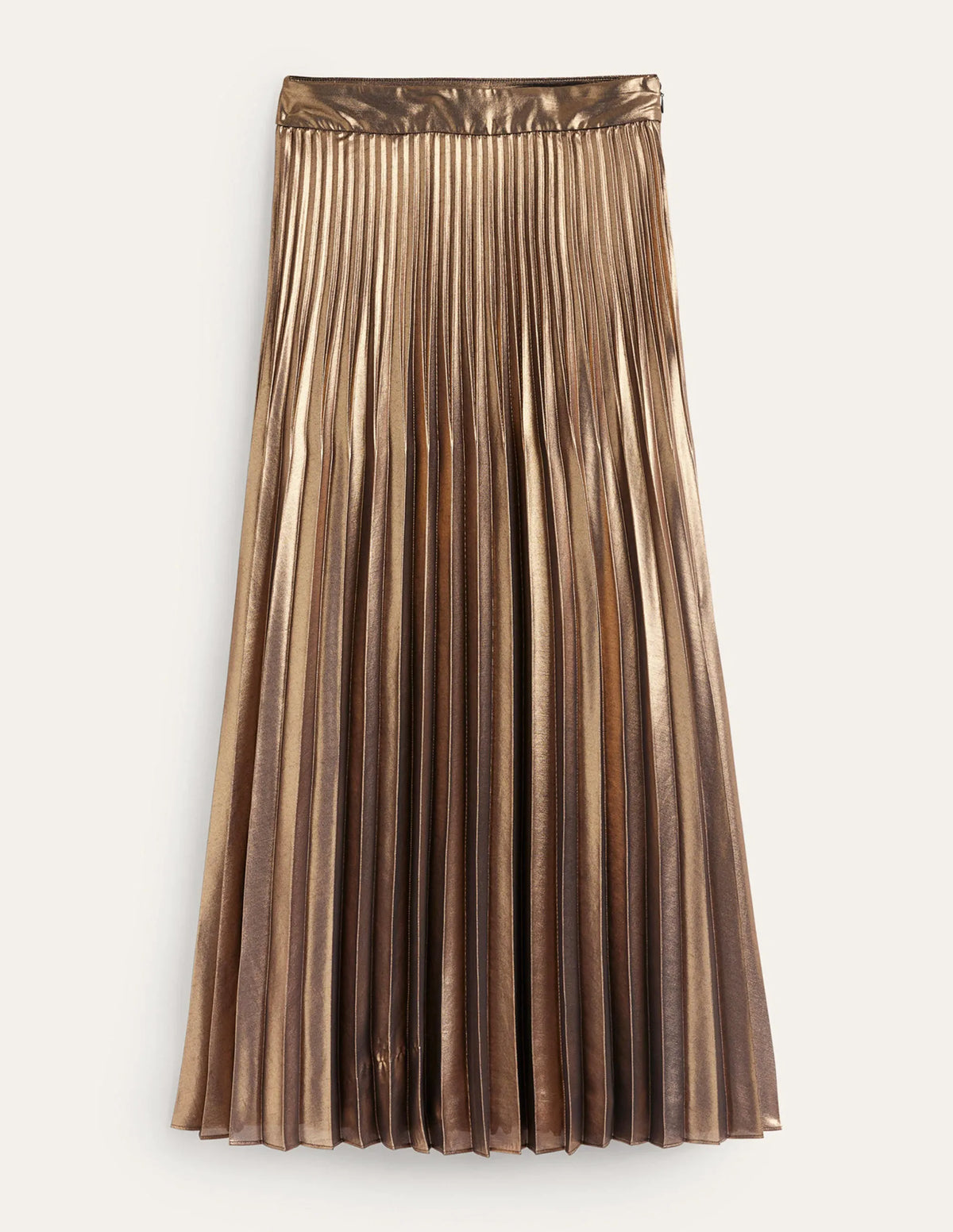 Camilla Metallic Midi Skirt-Black Gold