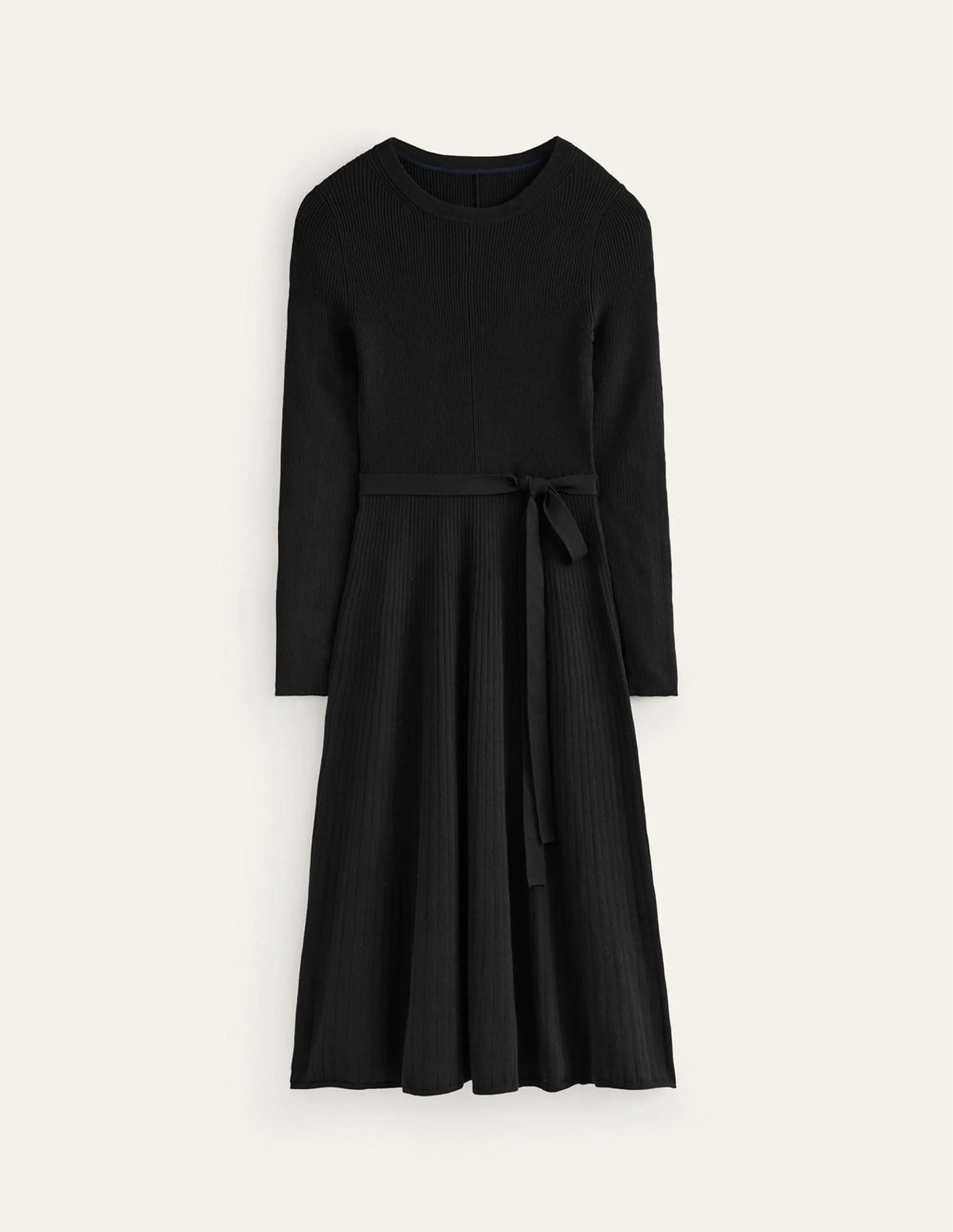 Lola Knitted Midi Dress-Black