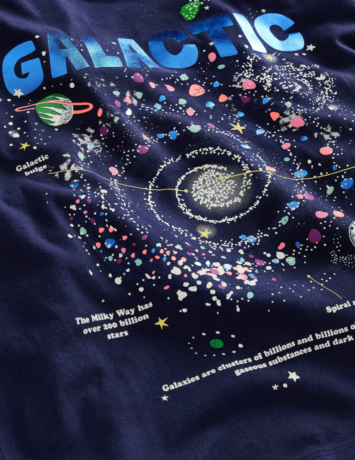 Relaxed Printed T-shirt-College Navy Galaxy