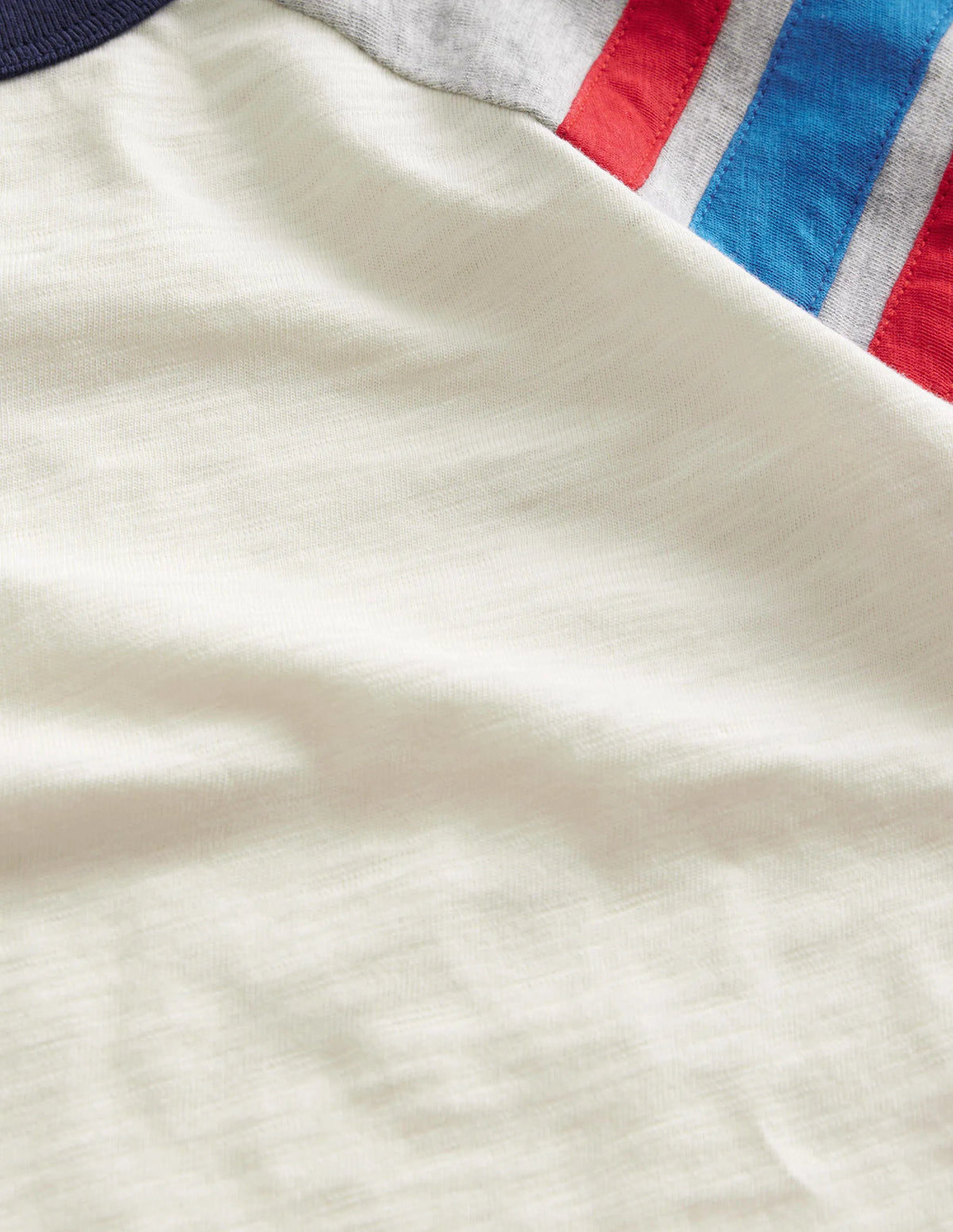Long Sleeve Raglan T-shirt-Ivory/Grey Marl