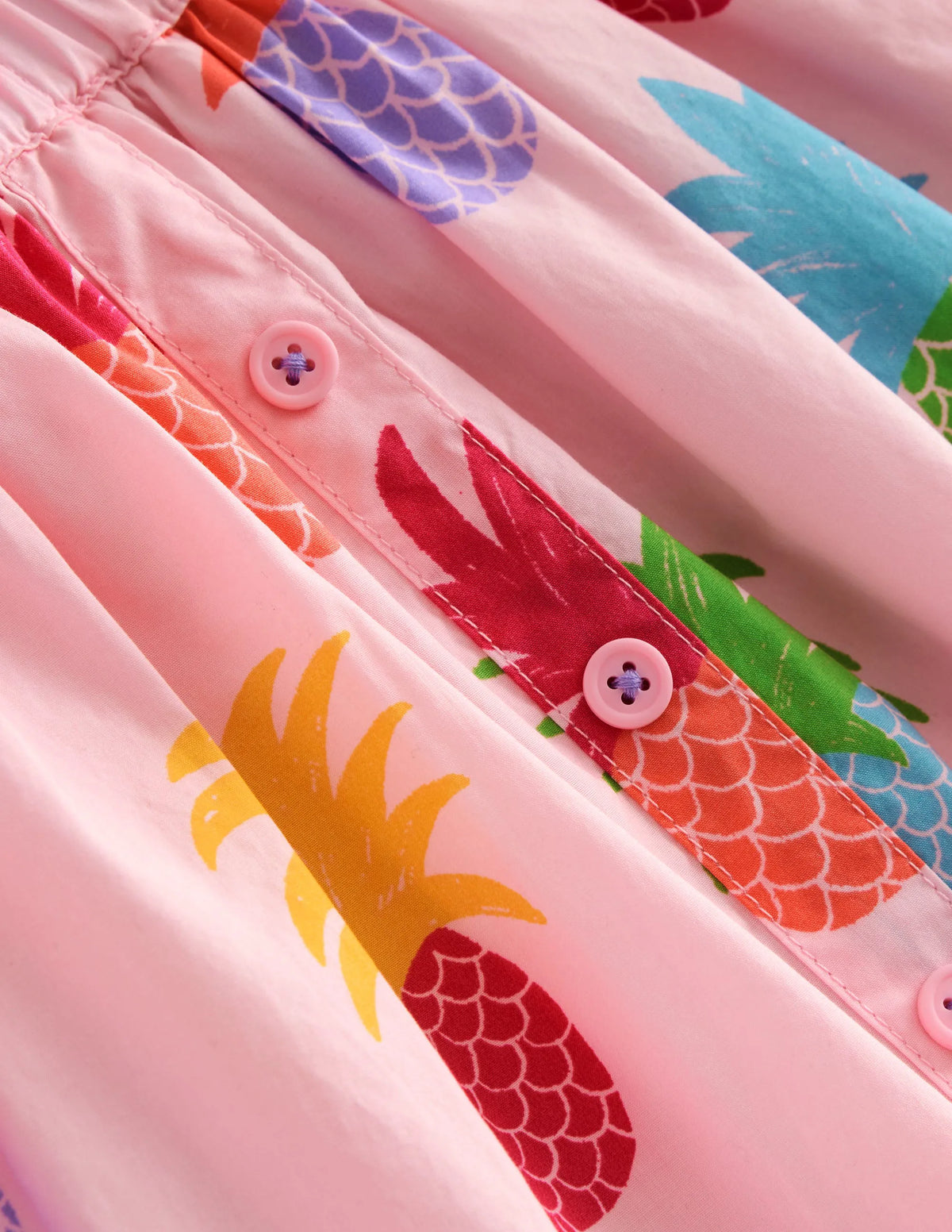 Pull On Twirly Skirt-Blooming Pink Pineapples