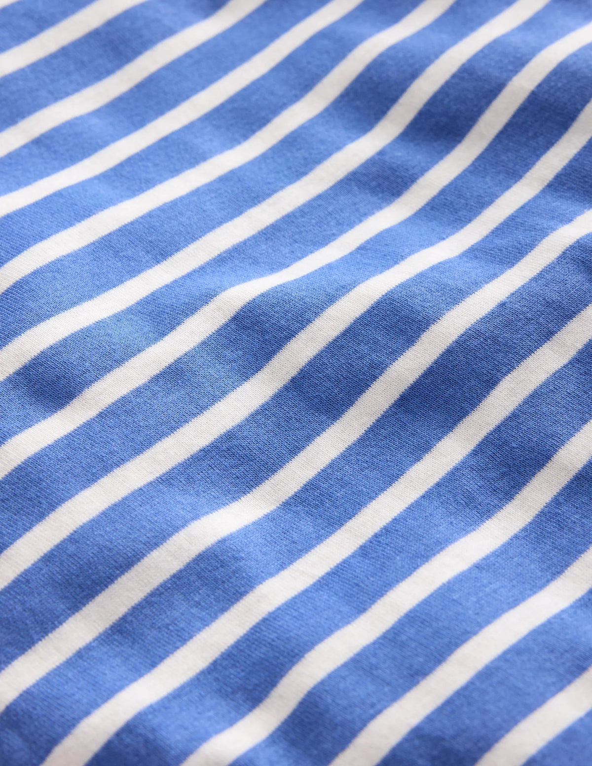 Striped Short John Pyjamas-Wisteria Blue/Ivory