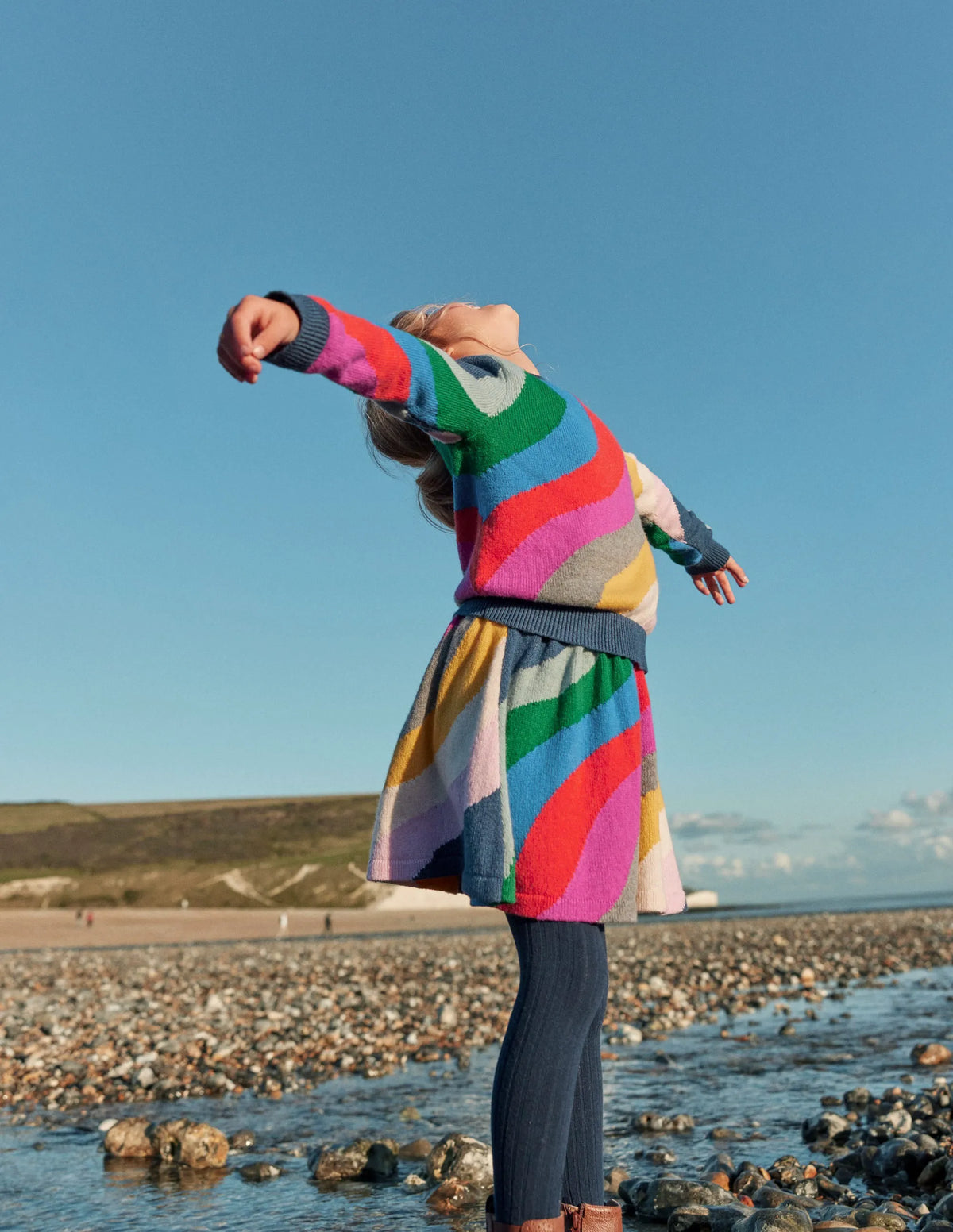 Knitted Skirt-Multi Wave
