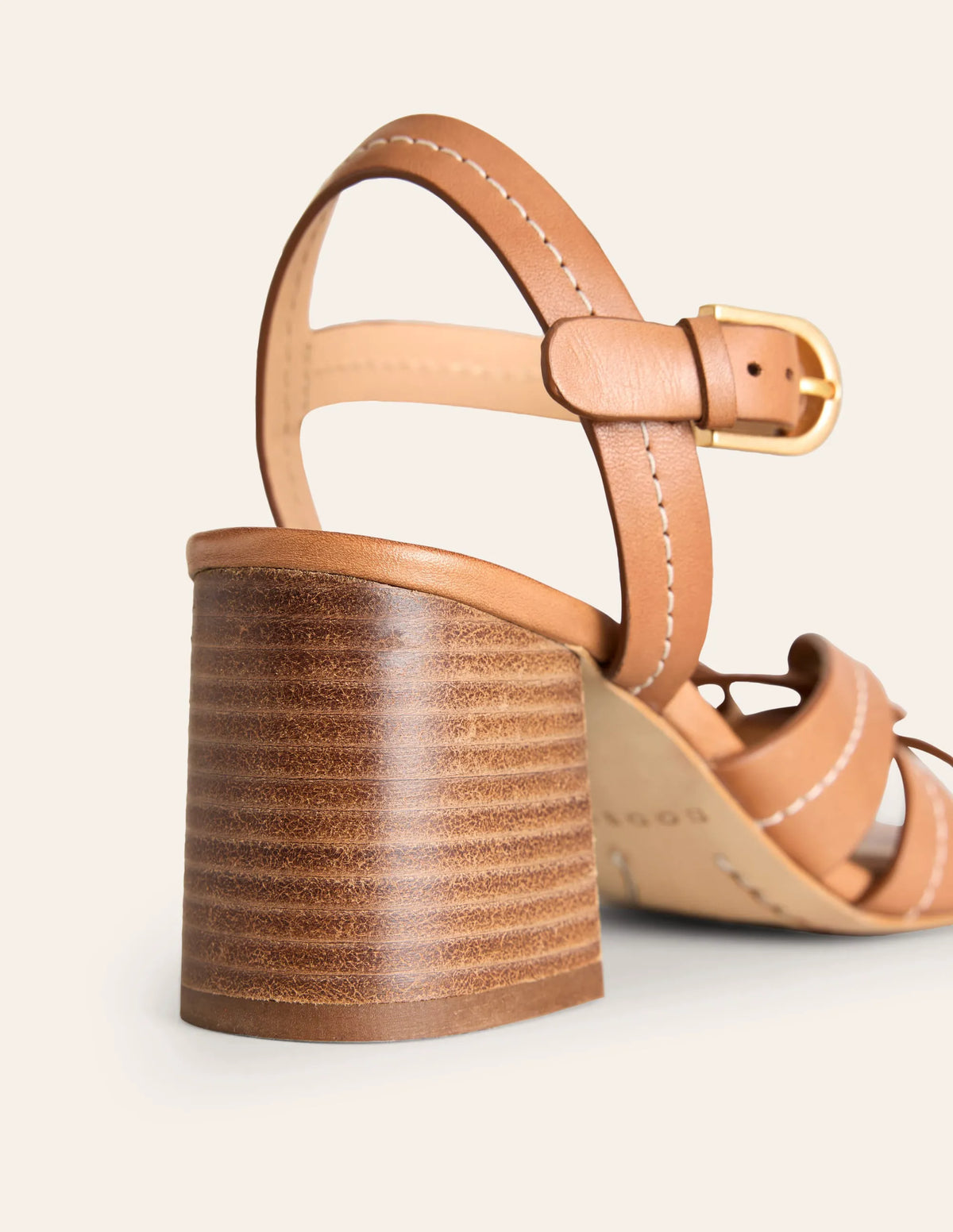 Block Heel Sandal-Tan