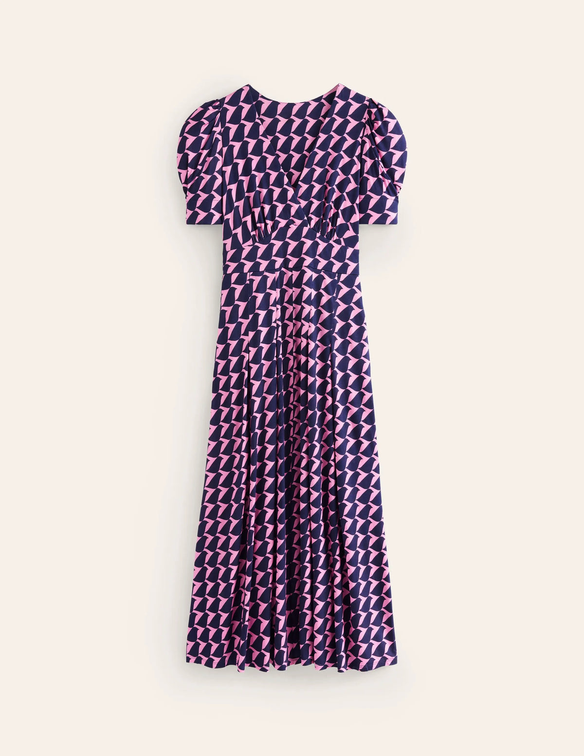 Kristen Pleated Jersey Dress-Strawberry Sherbert, Birdie