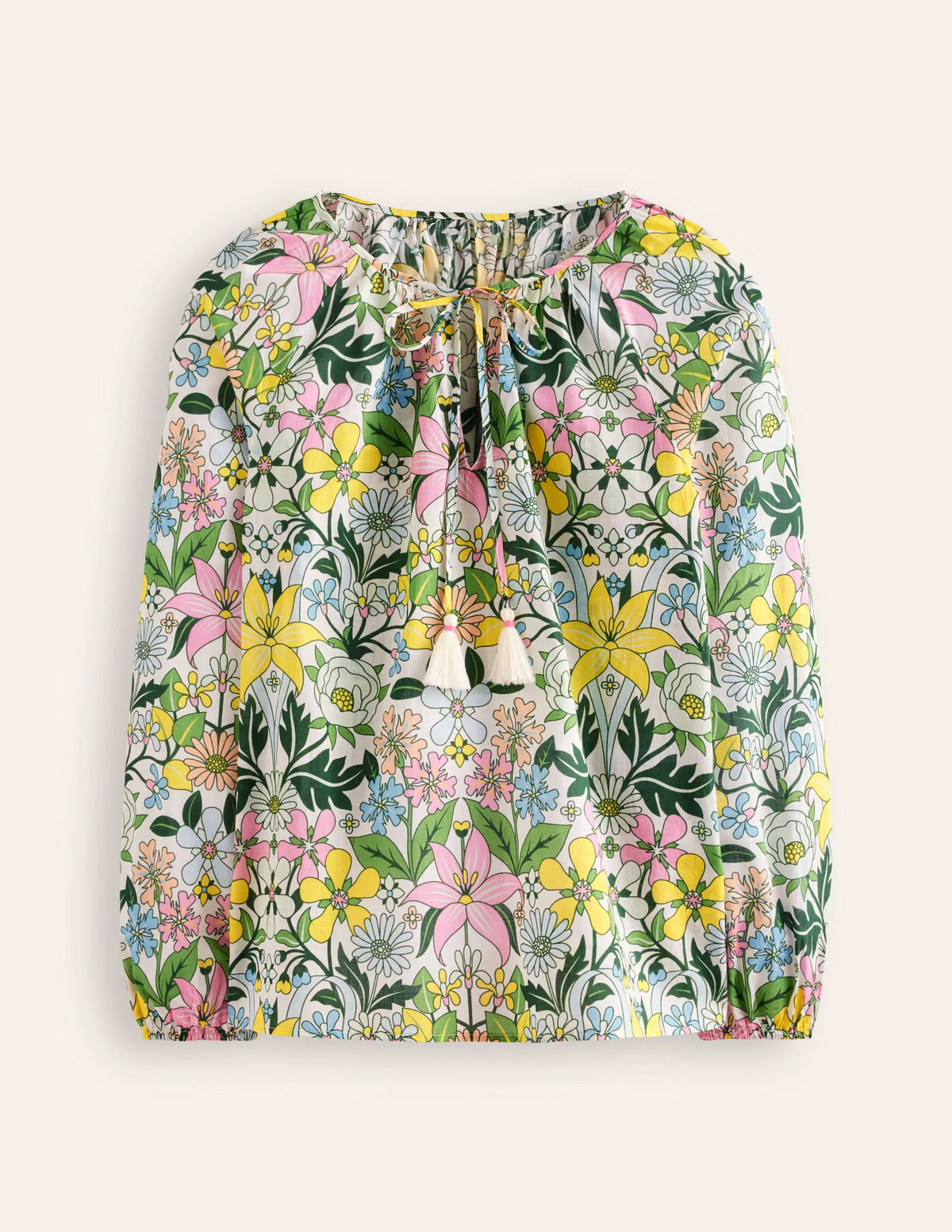 Serena Cotton Blouse-Multi, Wildflower Daisy