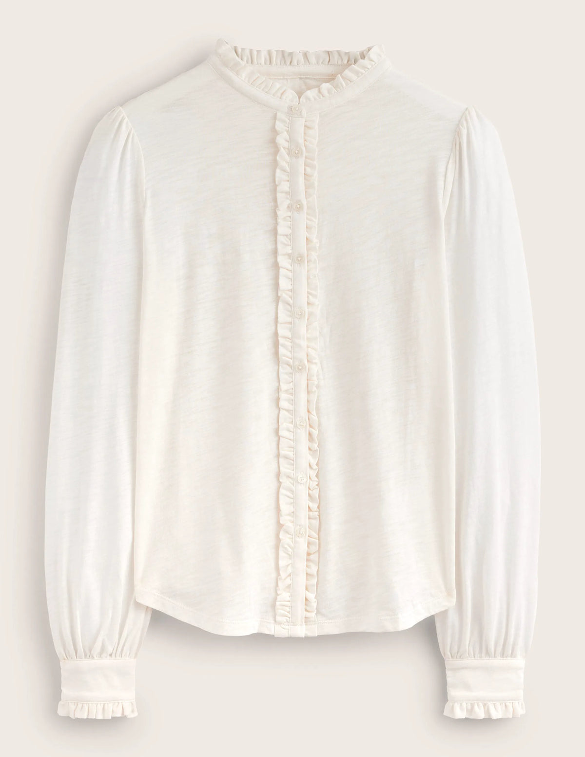 Caroline Jersey Shirt-Ivory