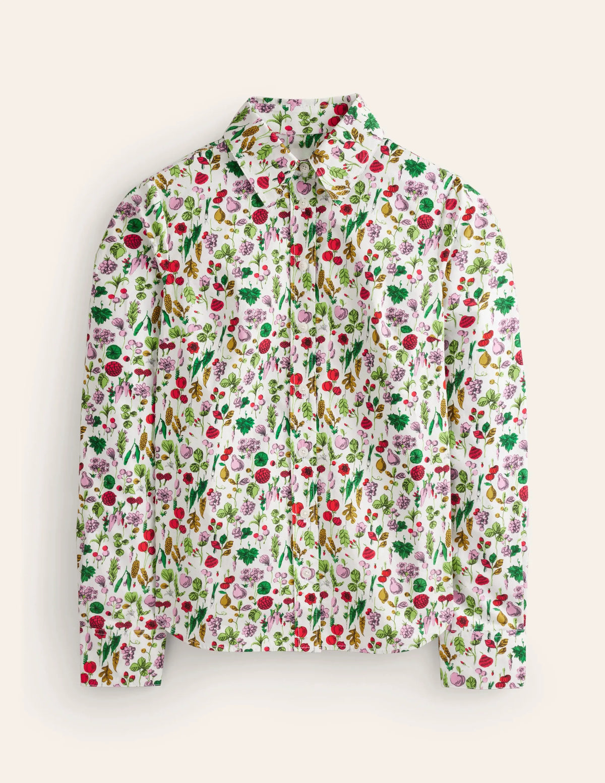 Sienna Cotton Shirt-Ivory, Spring Crop
