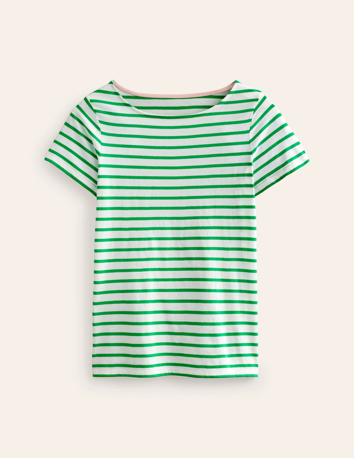 Ella Short Sleeve Breton-Ivory, Green