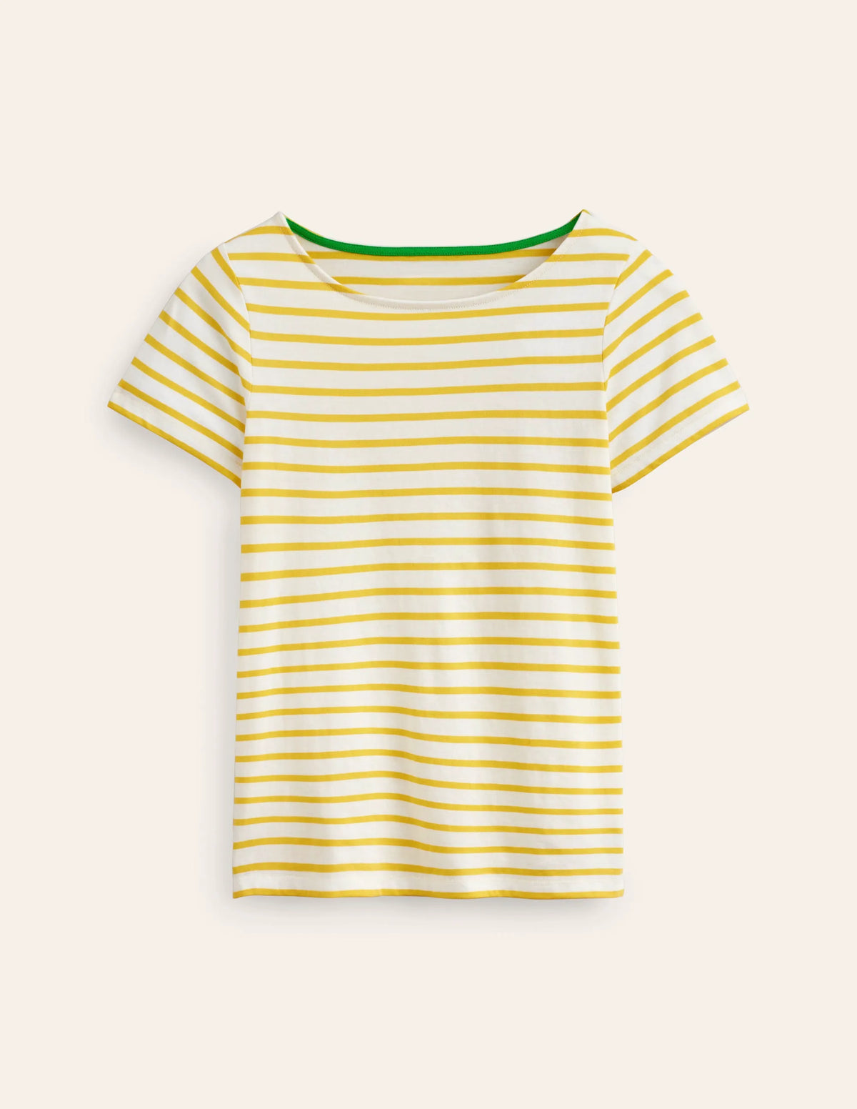 Ella Short Sleeve Breton-Ivory, Passion Fruit