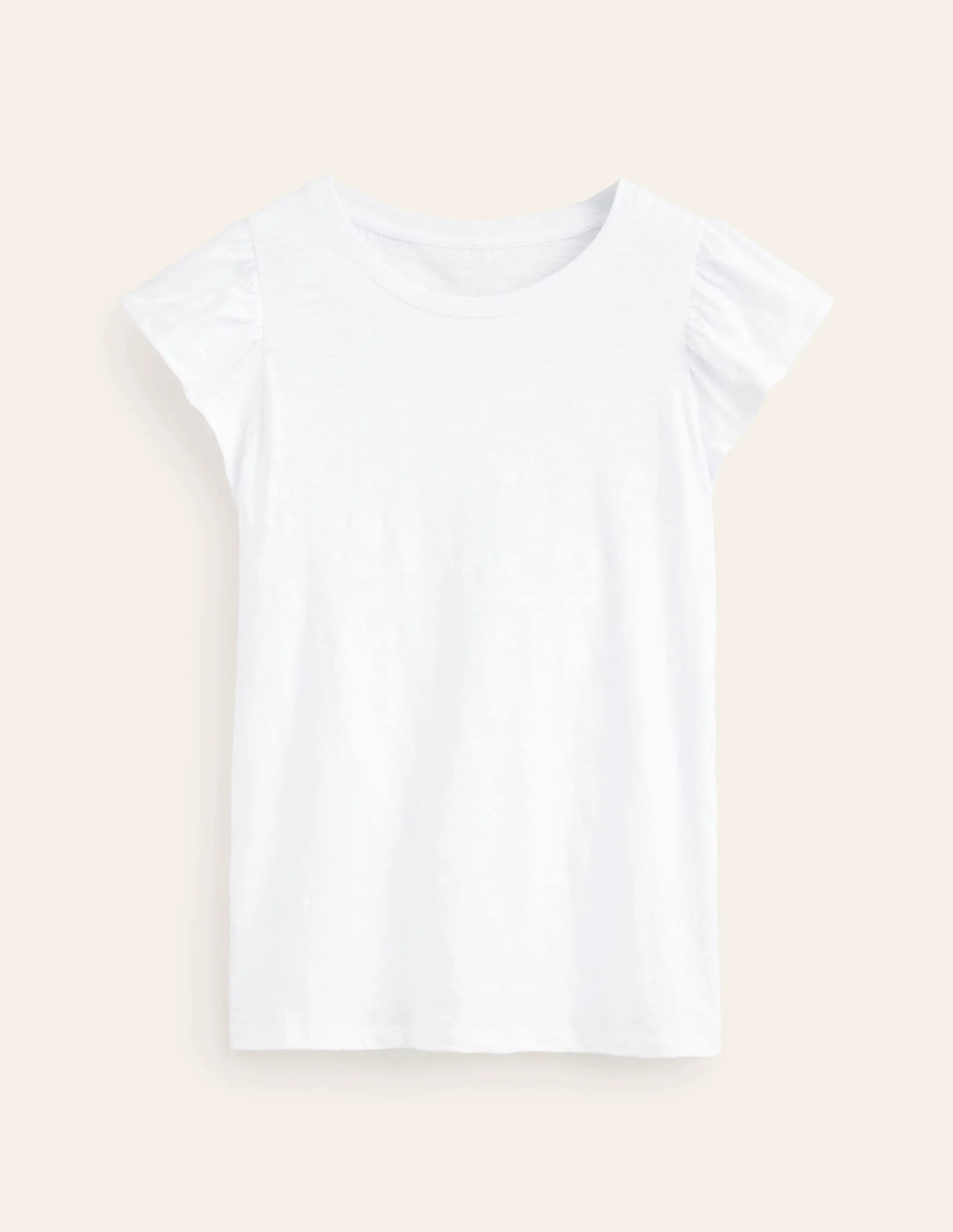 Cotton Flutter Top-White