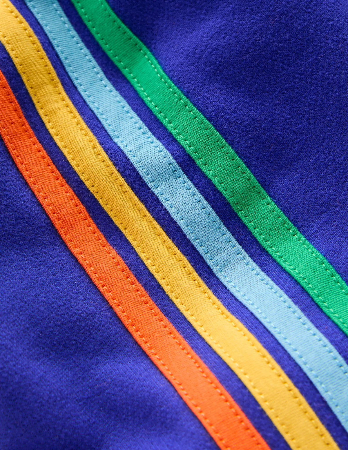 Rainbow Stripe Sweatpants-Bright Blue