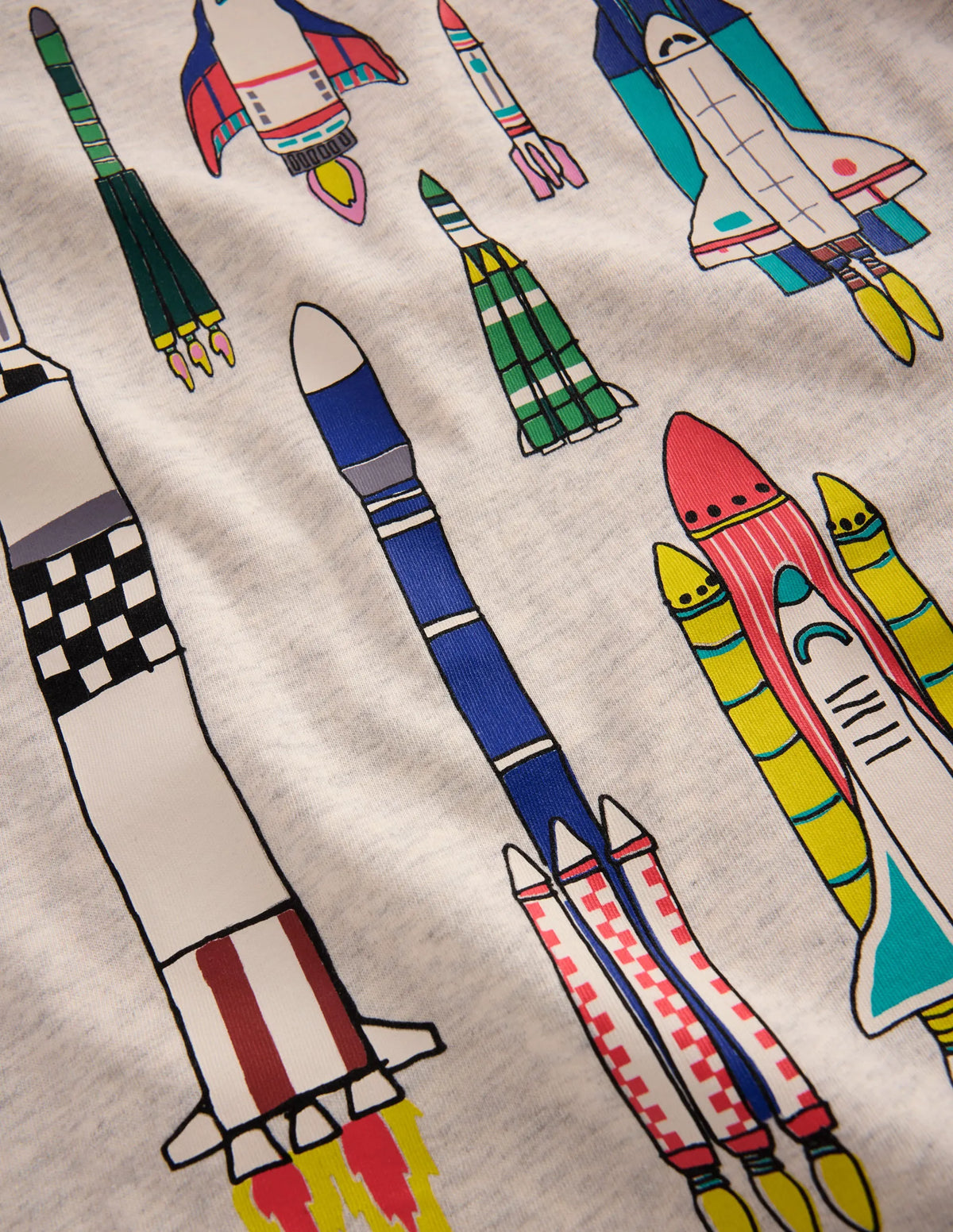 Short Sleeve Graphic T-shirt-oatmeal marl Rockets