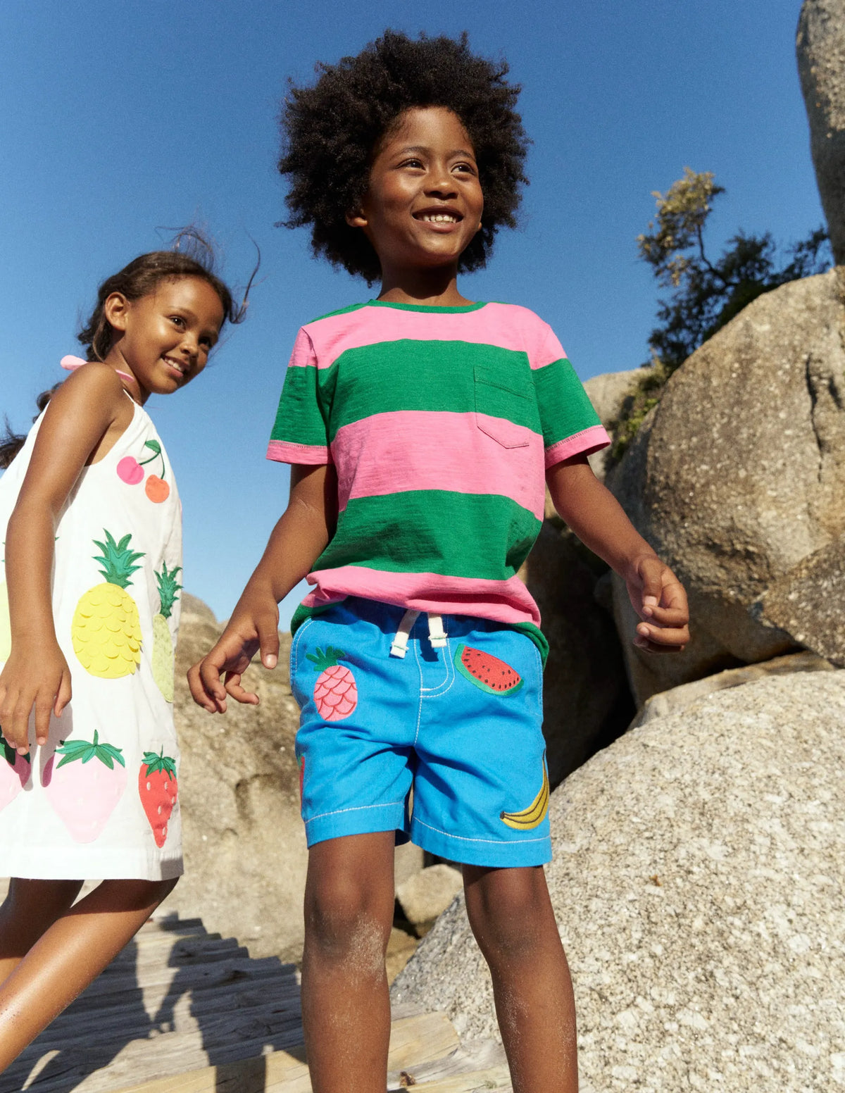 Everyday Short Sleeve T-Shirt-Sorbet Pink/ Rich Emerald