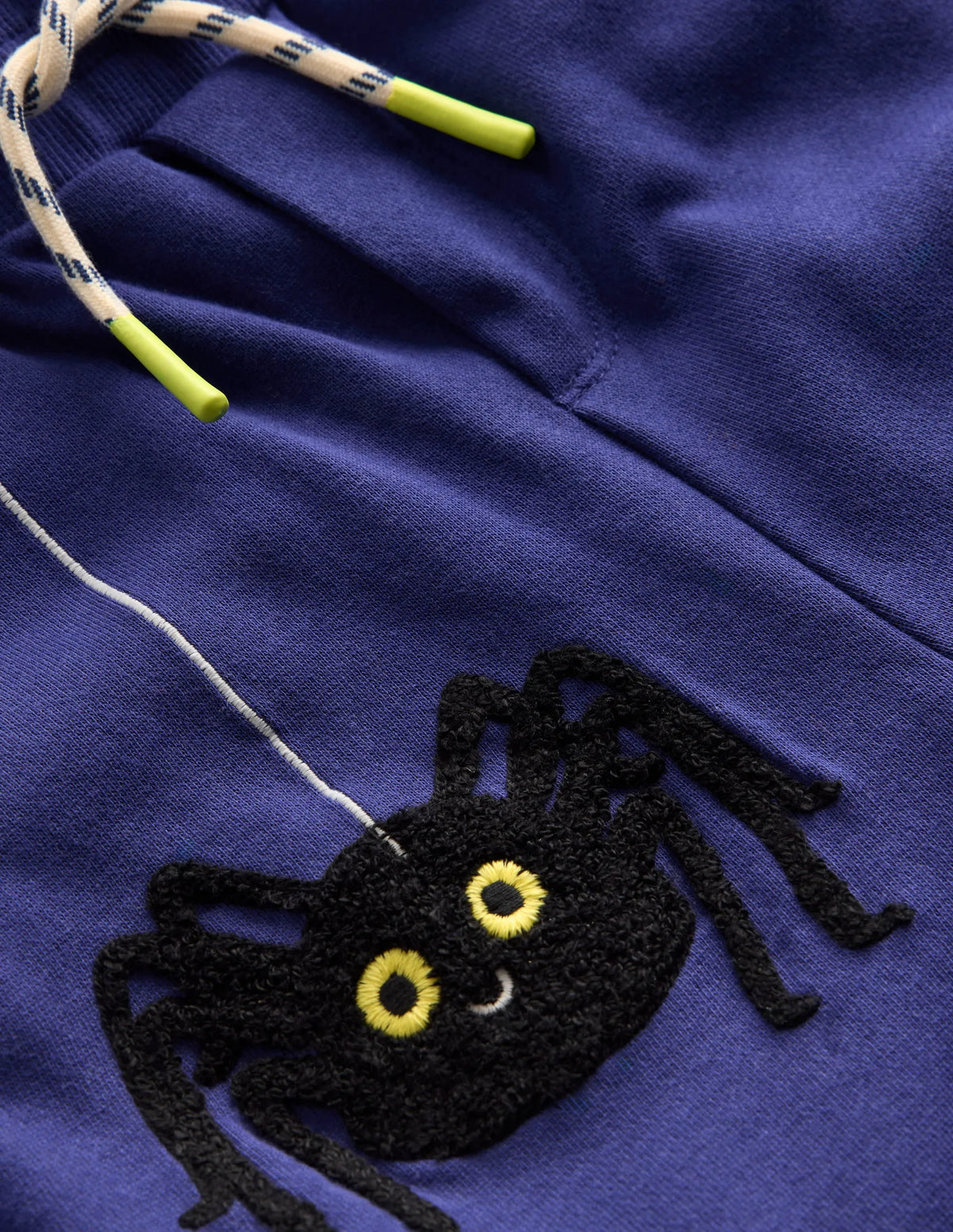 Halloween Glow Sweatpants-Starboard Blue Spider