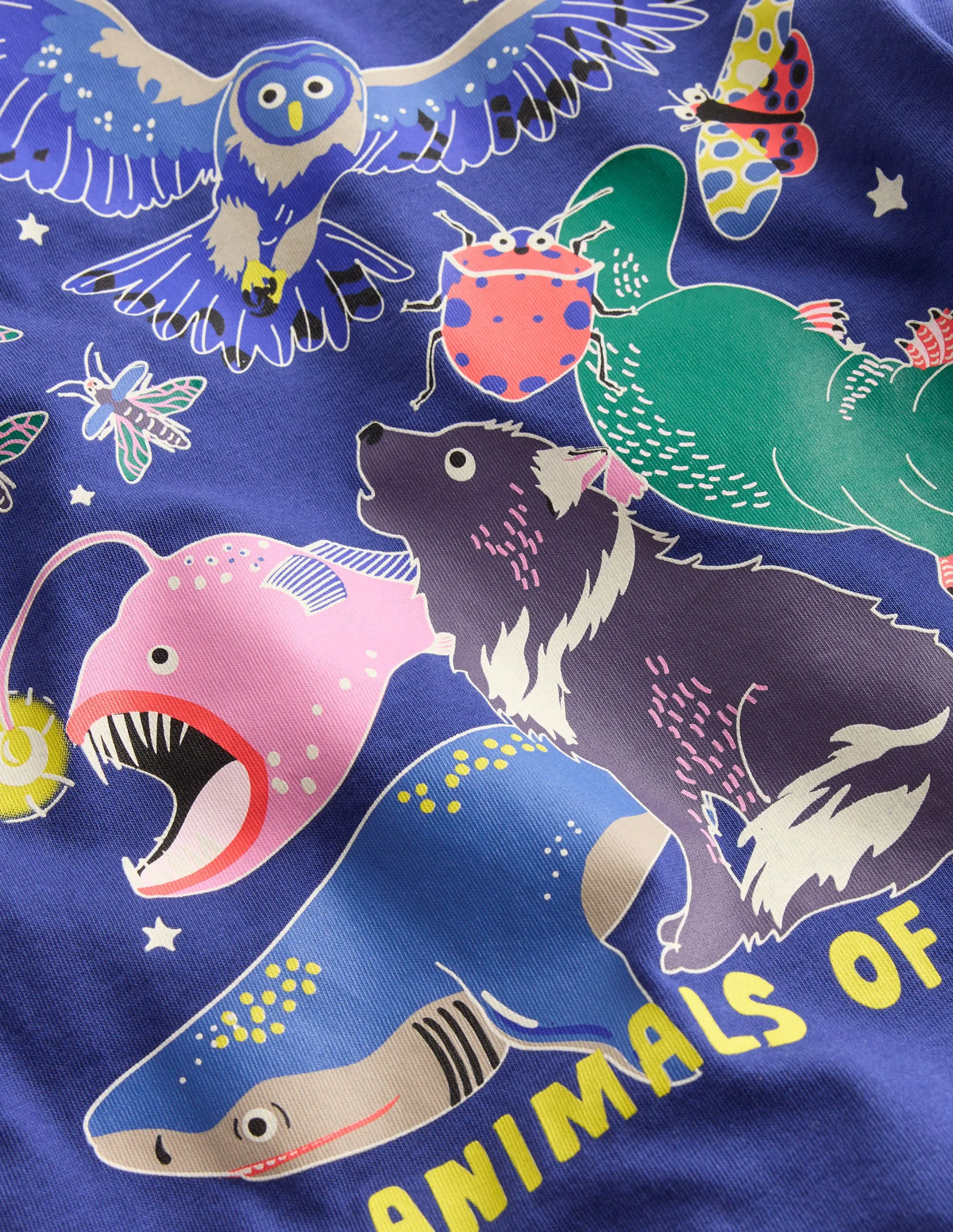 Long Sleeve Glow T-shirt-Medieval Animals of the dark