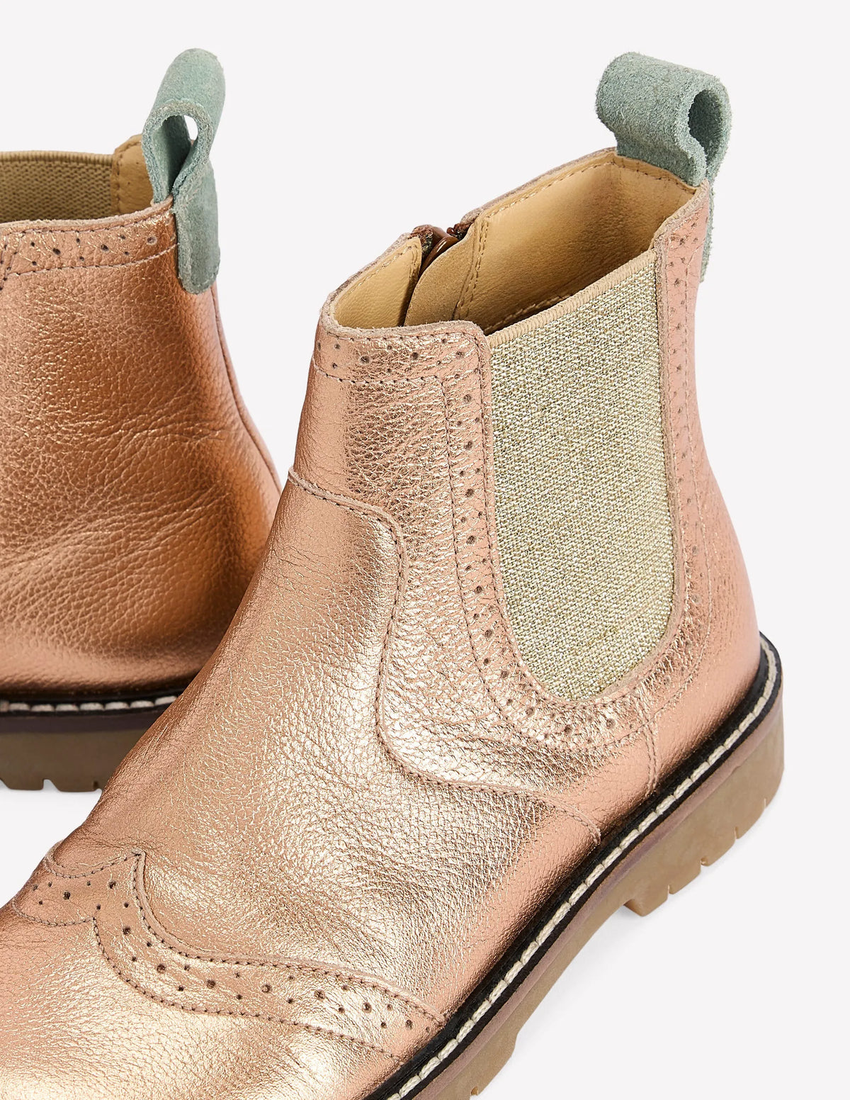 Leather Chelsea Boots-Bronze