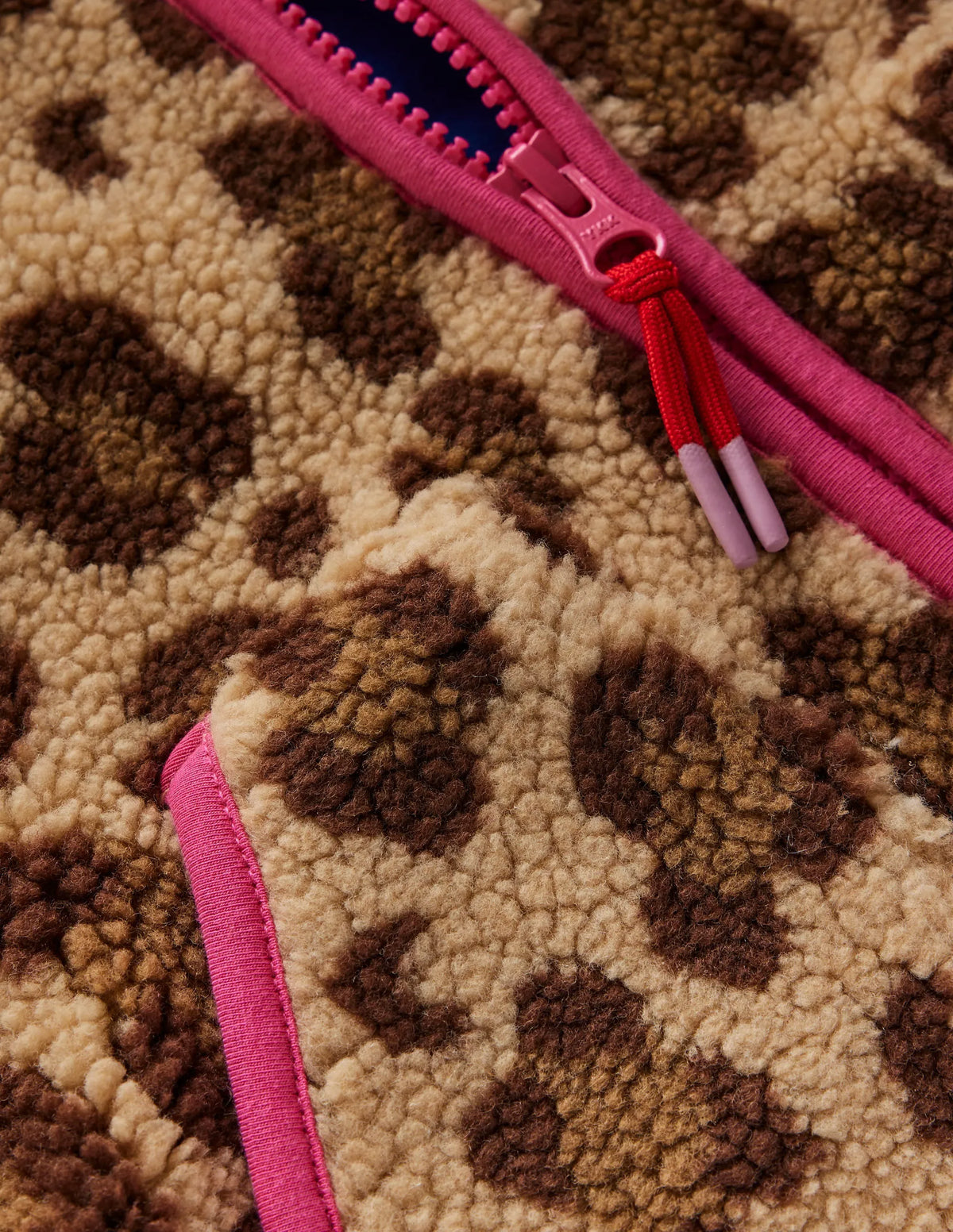 Collared Borg Zip Through-Leopard