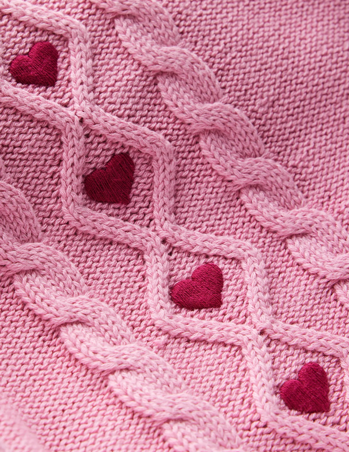 Cable Knitted Skirt-Formica Pink