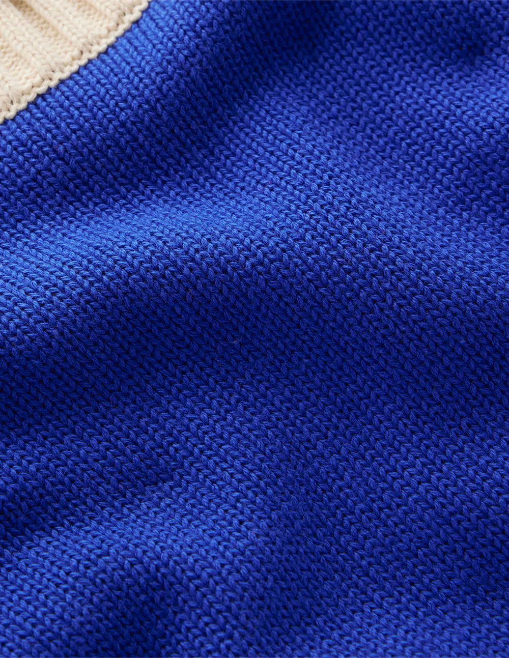 Jemma Chunky Cotton Sweater-Bright Blue