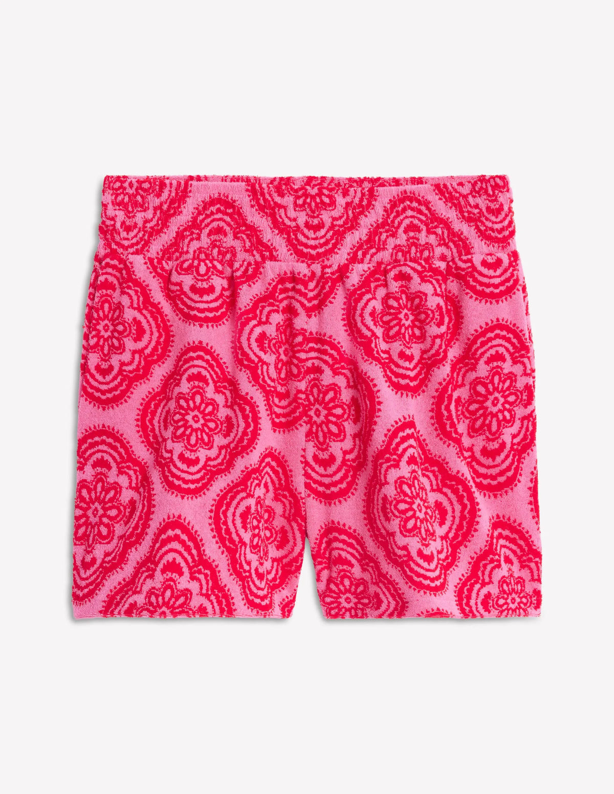Smocked Towelling Short-Pink Rose, Botanic Blush