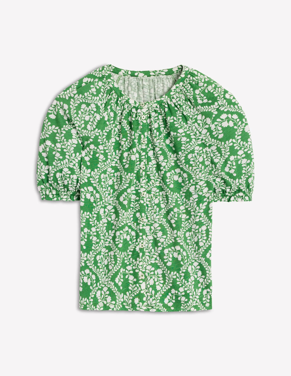 Isla Jersey Shirt-Iguana Green, Vine Sillouette