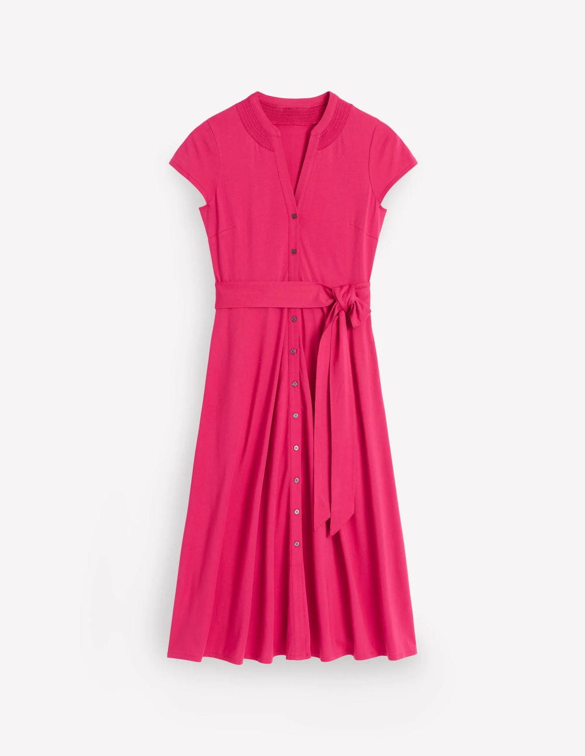 Sara Jersey Shirt Dress-Cherry Jam