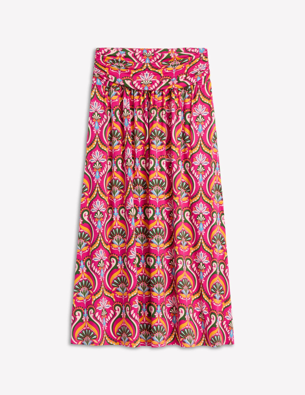 Rosaline Jersey Skirt-Pink Peony, Ornamental Floral