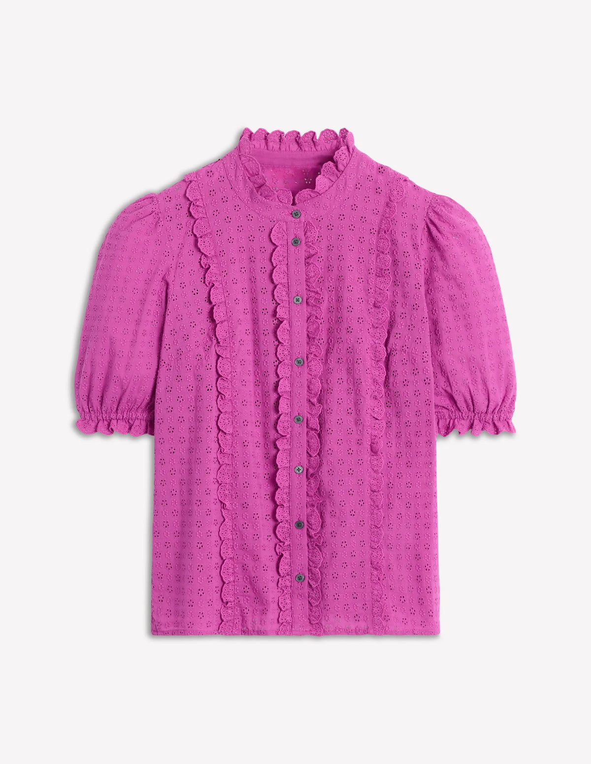 Feminine Cotton Blouse-Foxglove Purple