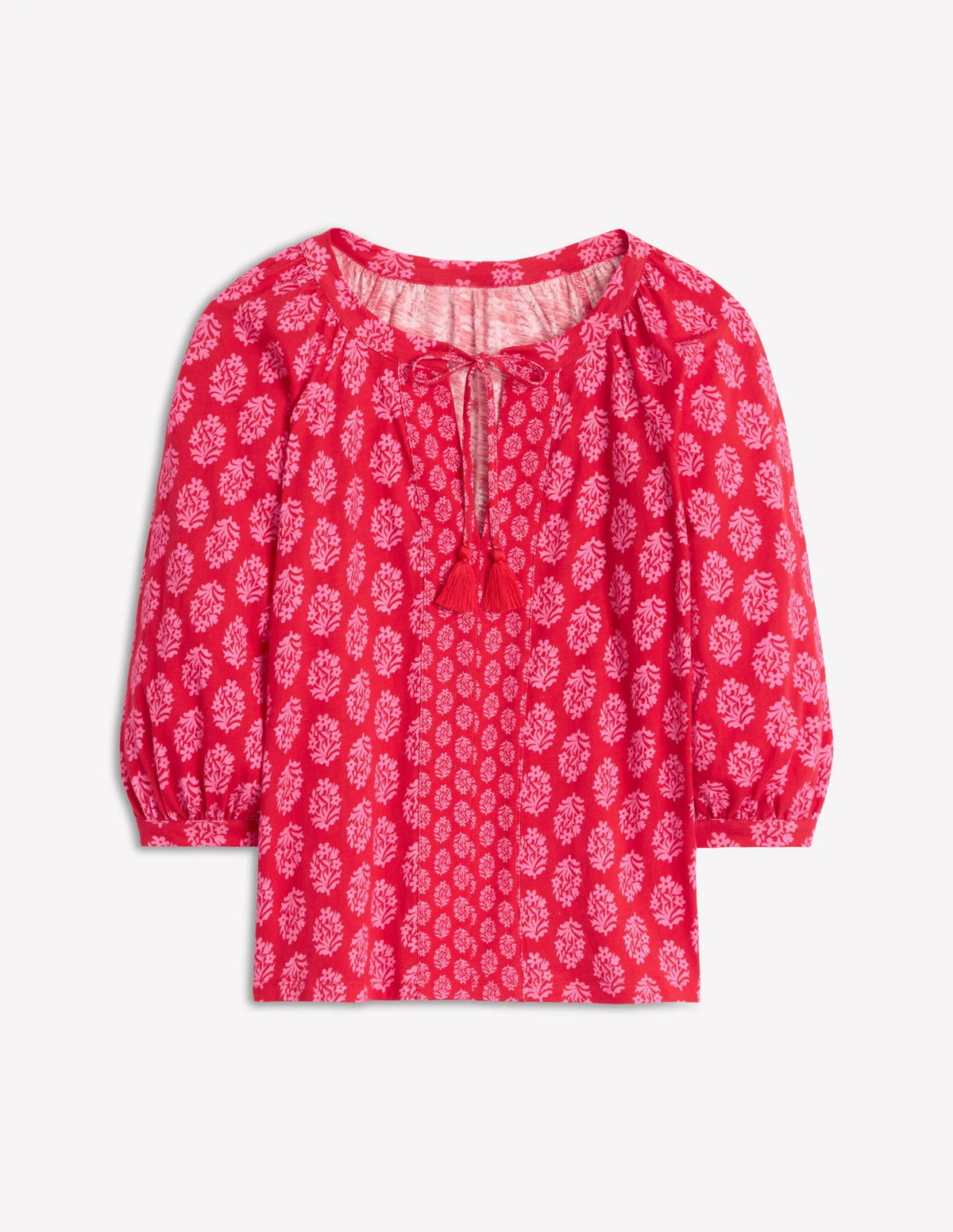 Blouson Sleeve Raglan Top-Posy Stamp
