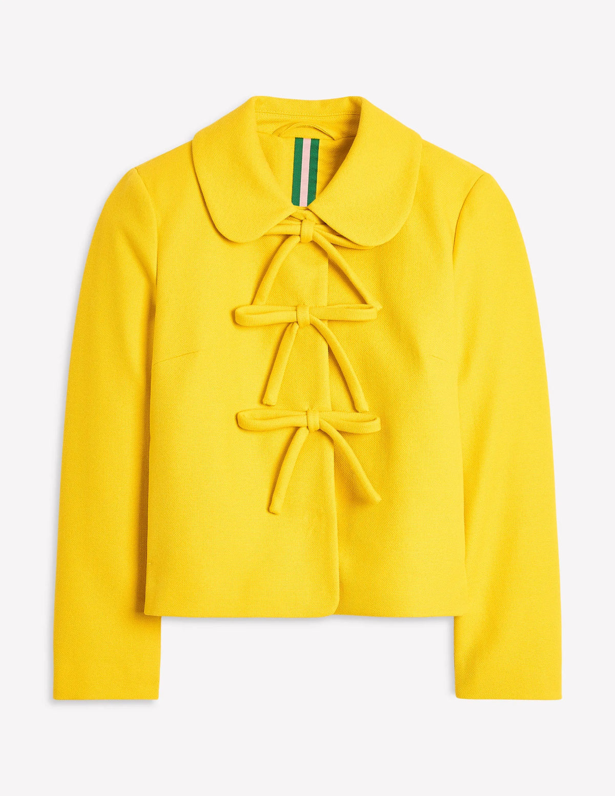 Rye Cotton Bow Jacket-Pineapple Yellow