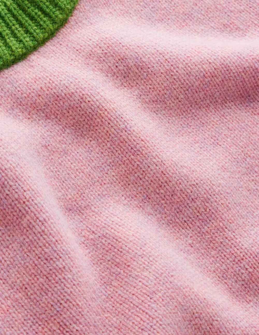 Marion Merino Sweater-French Pink, Navy Colour Block
