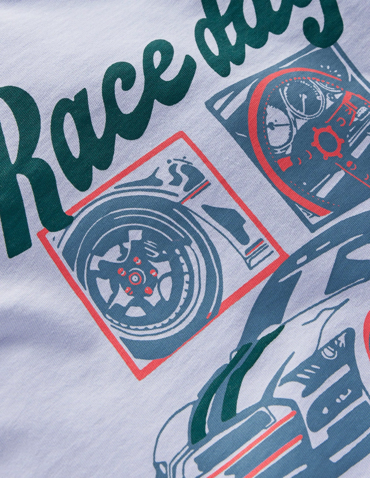 Short Sleeve Graphic T-shirt-Blue Race Cars