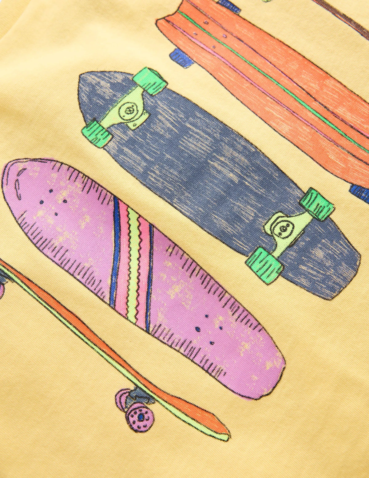 Relaxed Graphic T-shirt-Washed Yellow Skateboards
