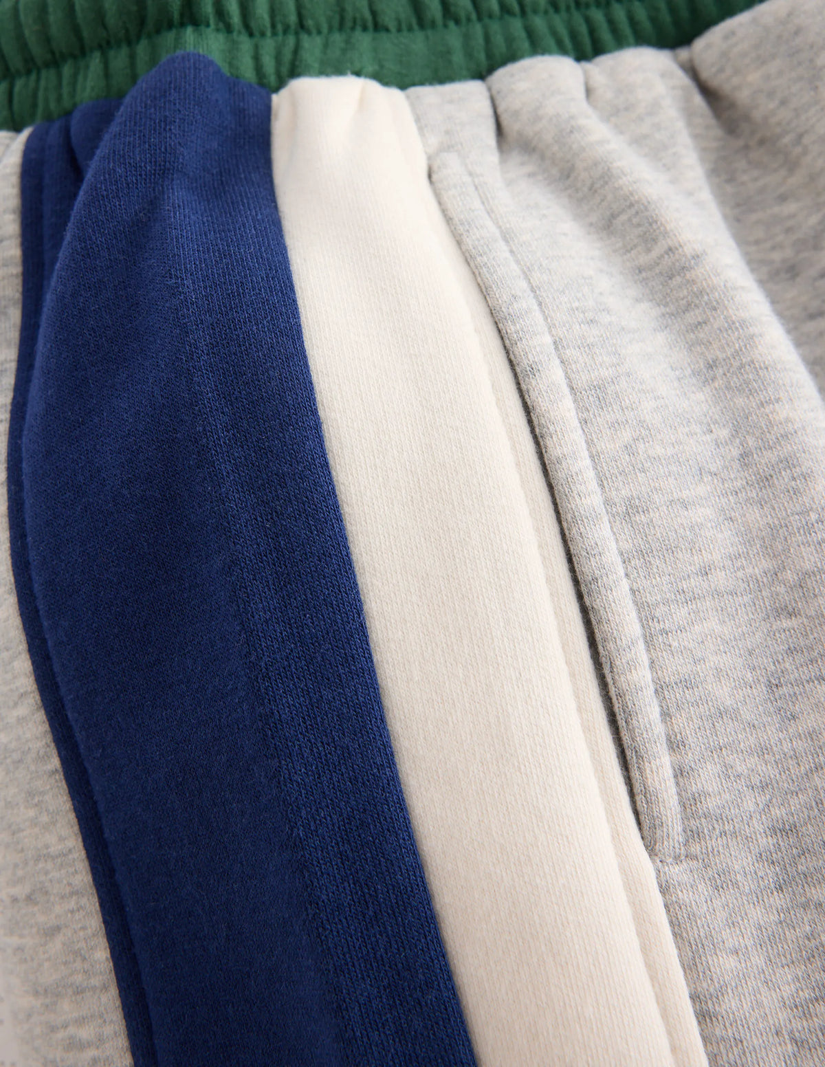 Colourblock Cuffed Joggers-Grey Marl Multi Stripe
