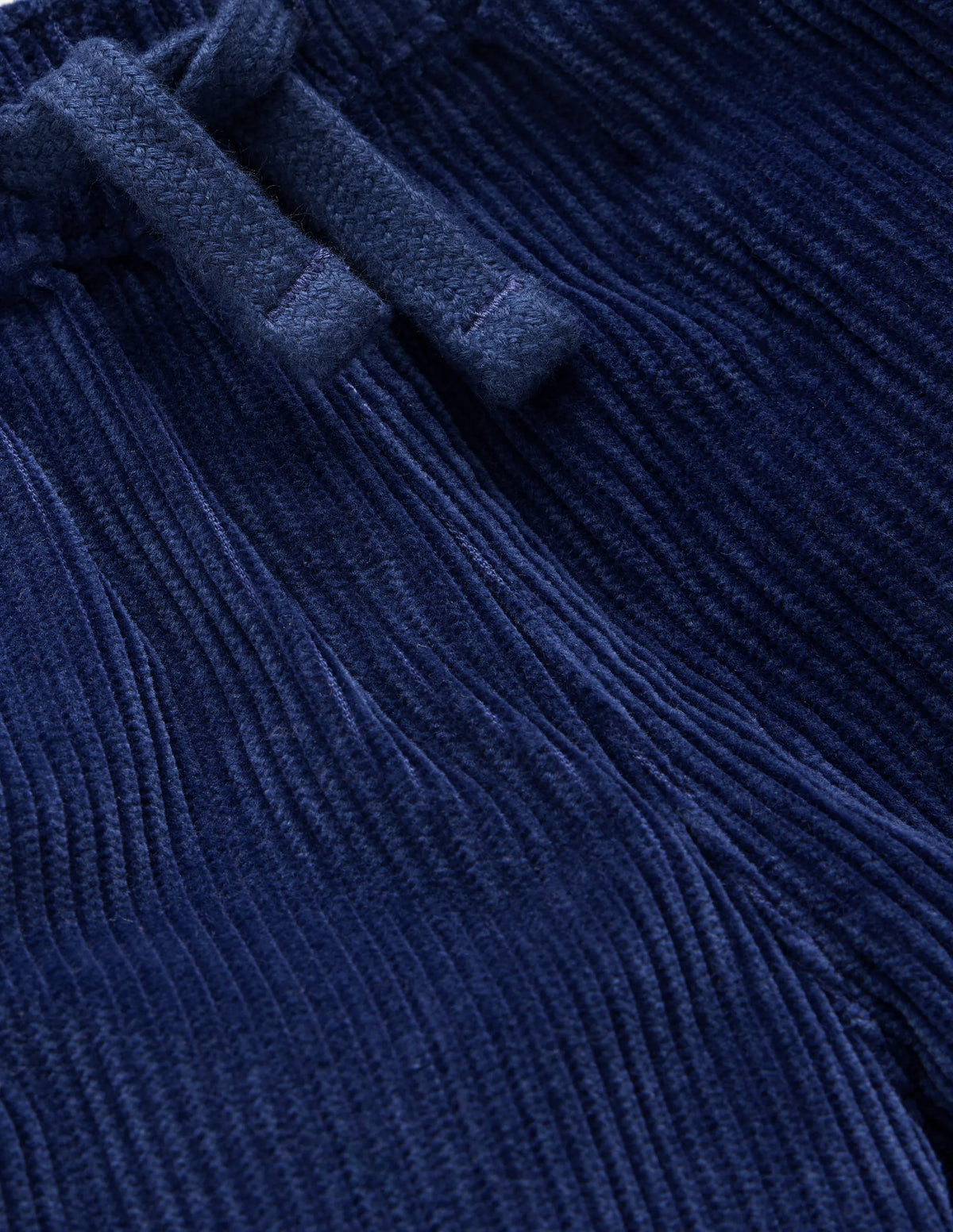 Straight Cord Trousers-Navy