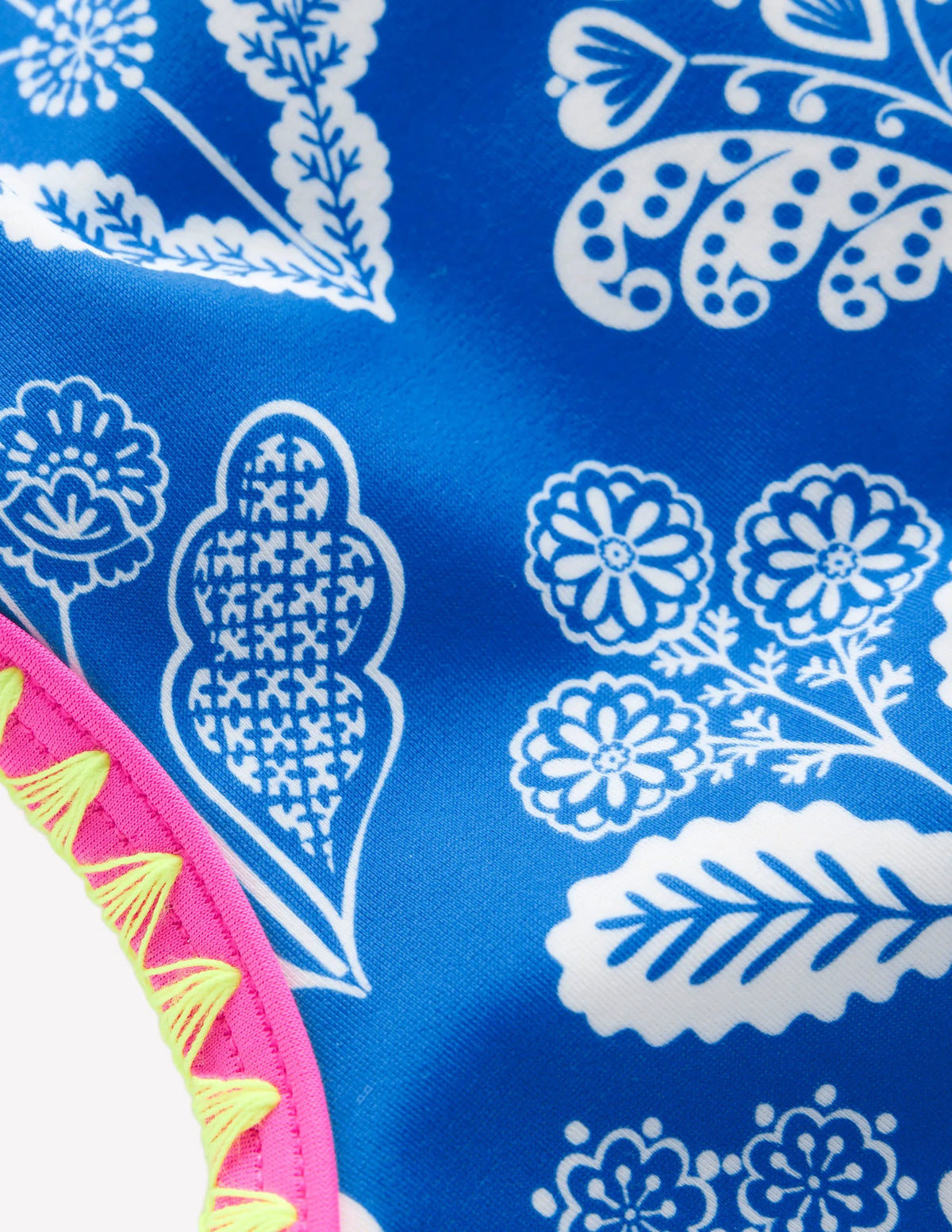 Cut Out Swimsuit-Kingfisher Blue Woodblock