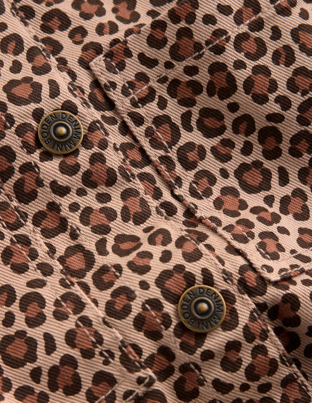 Denim Shirt Dress-Leopard
