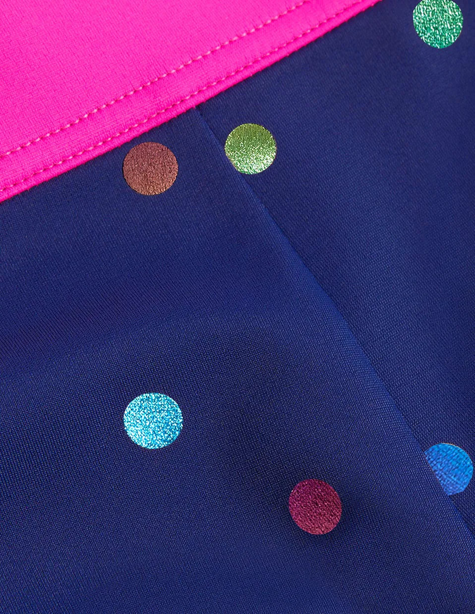 Patterned Swim Shorts-Rainbow Foil Confetti Spot