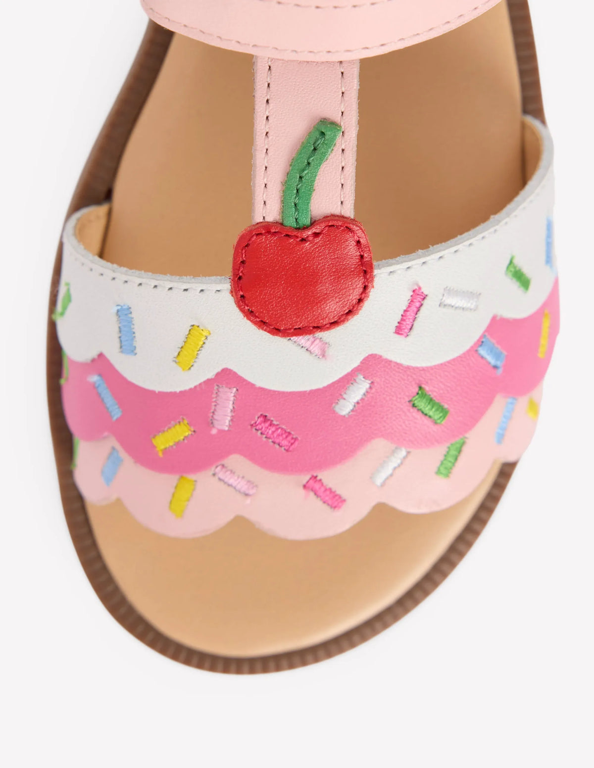 Fun Leather Sandals-Ice Cream
