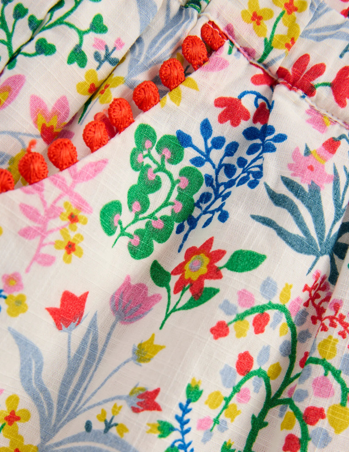 Frill Woven Shorts-Multi Floral