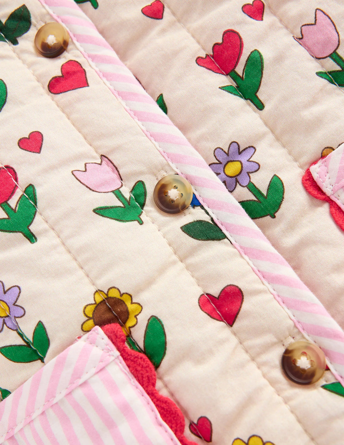Quilted Jacket-Multi Sunflower Garden
