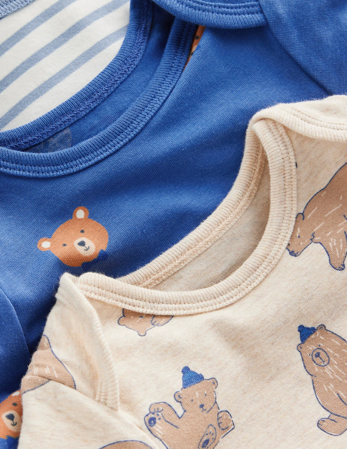 3-pack Cotton Bodies-Blue Bears